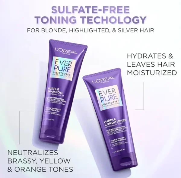 Pure Ever Yellow Balancing Cleanser Set for Blonde, Gray Locks