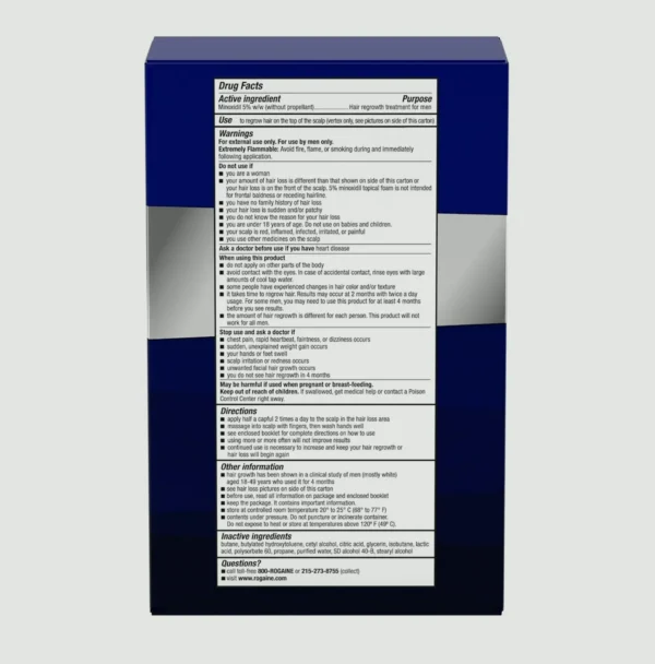 Men's Rogaine Five Percent Hair Growth Treatment, Three Month Supply
