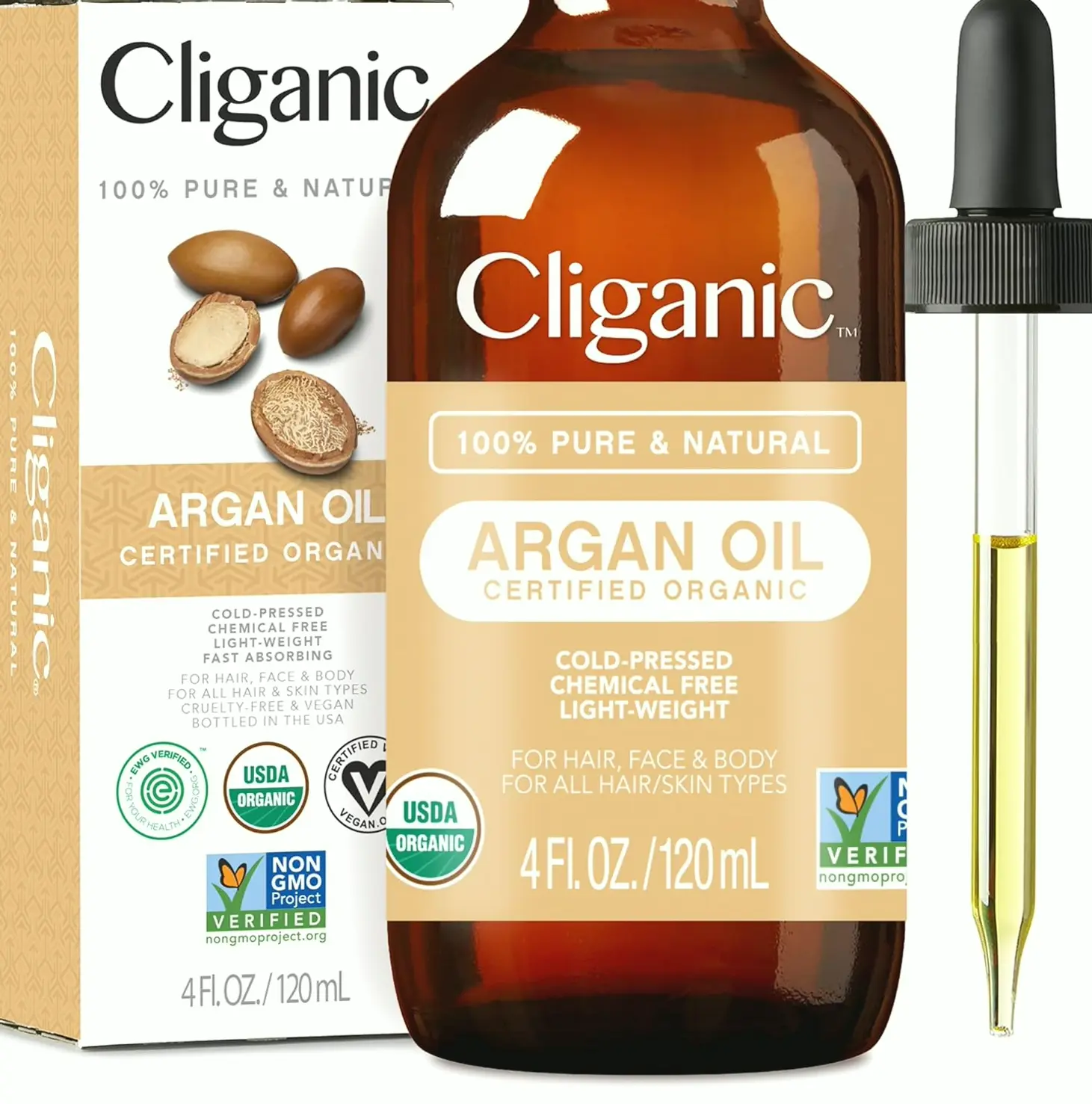 Organic Moroccan Oil for Hair, Skincare & Body
