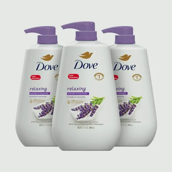 Dove's Bath Wash with Lavender & Chamomile, 3 Pack