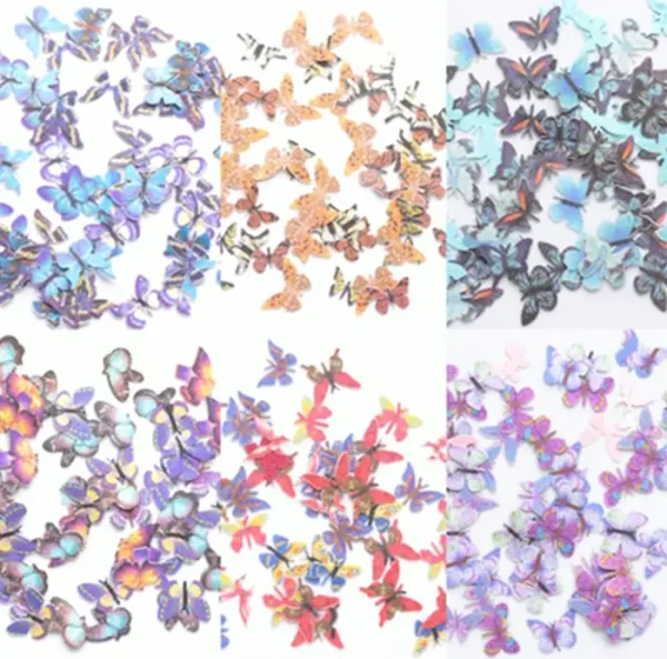 Insect Three-Dimensional Nail Stickers Set - 100 Pcs