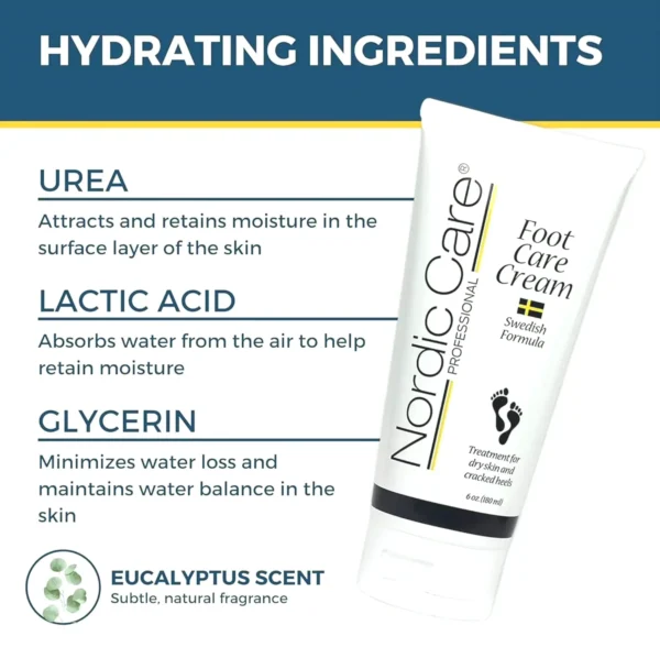 Nordic Care Foot Cream, 6 oz for Dry Skin