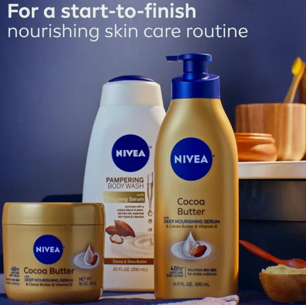 Nivea Cocoa Butter Body Cream|Deep Nourishing|15.5 Oz