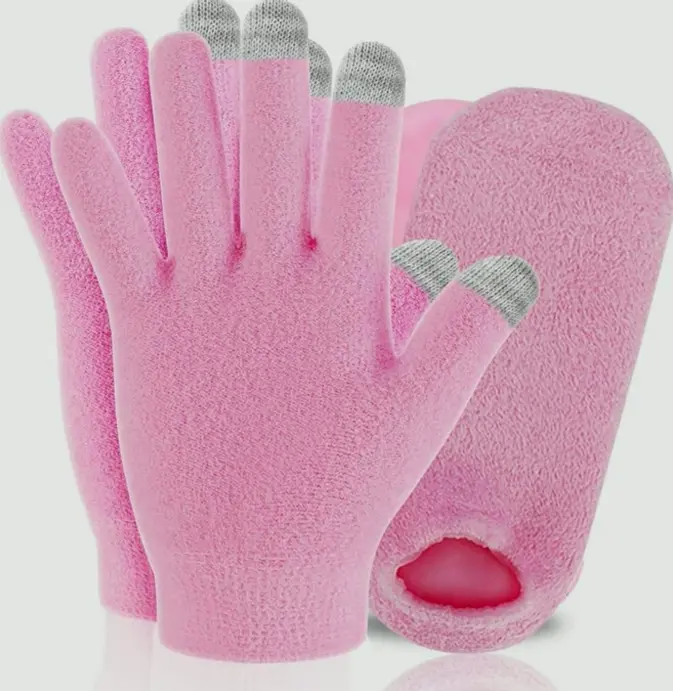 Codream Treatment Touch Screen Gloves and Socks Moisturize Eczema (Fuzzy Pink)