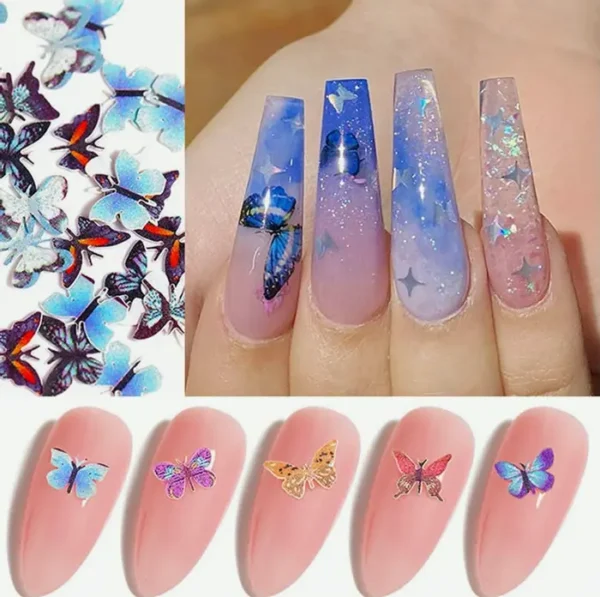 Insect Three-Dimensional Nail Stickers Set - 100 Pcs