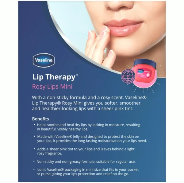 Vaseline Lip Therapy Rosy Pout Mini (Pack of 6)