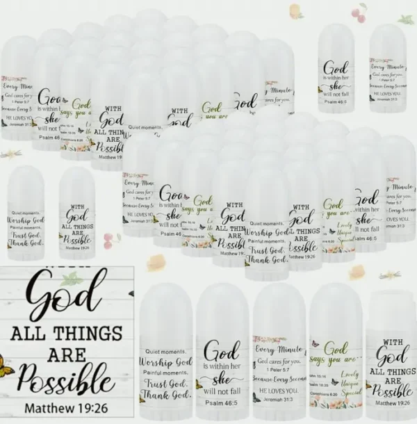 Christian Mini Lip Balm Pack - Moisturizer for Chapped Skin