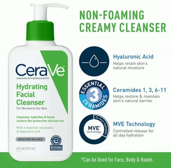 CeraVe Moisturizing Skin Care Kit | 8oz Lotion & Face Cleanser