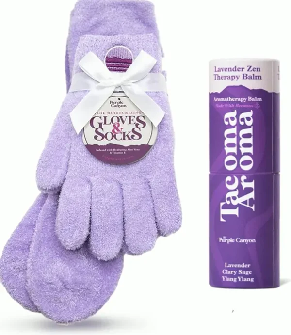 Purple Valley Fuzzy Footwear & Handwear Relaxation Set