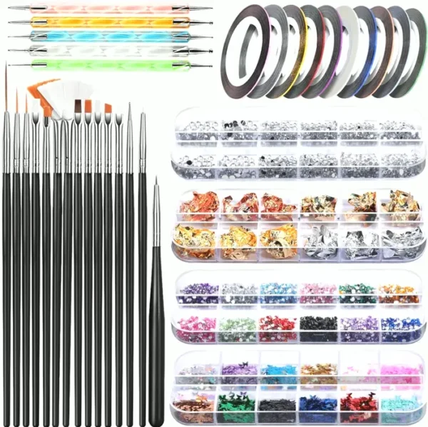 Teenitor Manicure Kit with Tools & Decorations