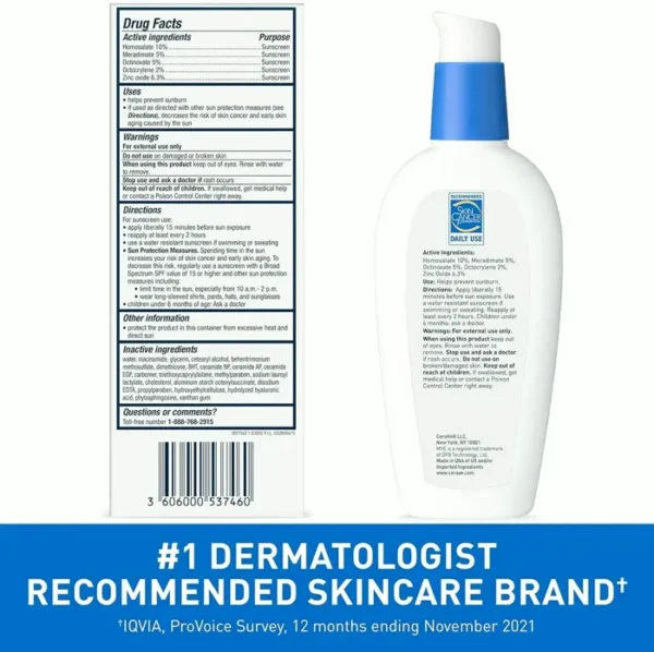CeraVe Morning Facial Moisturizer with Sunscreen 3oz