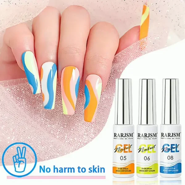 12 Color Nail Set - Glitter Silver Green DIY