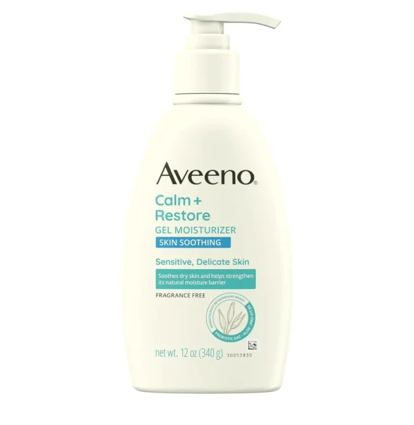 Aveeno Soothe + Restore Gel Skin Lotion for Delicate Complexion, Odorless, 12 oz