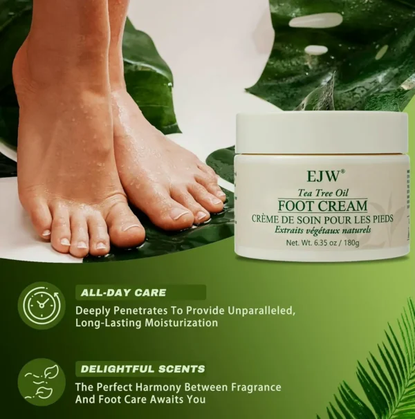 Tea Tree Foot Cream - Restore Dry Feet - 6.35 oz.