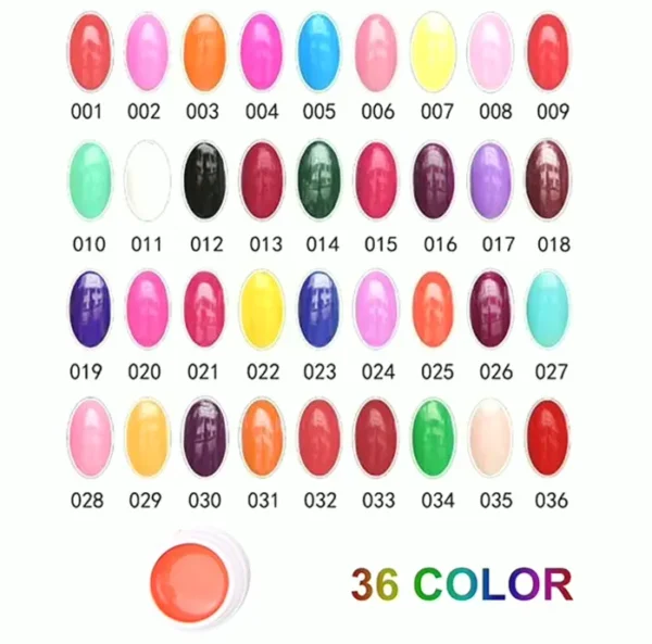 36 Colors Gel Nail Set Including Brush