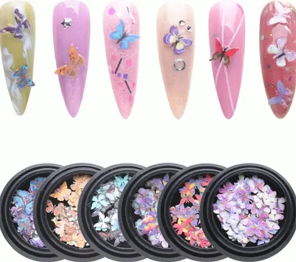 Insect Three-Dimensional Nail Stickers Set - 100 Pcs