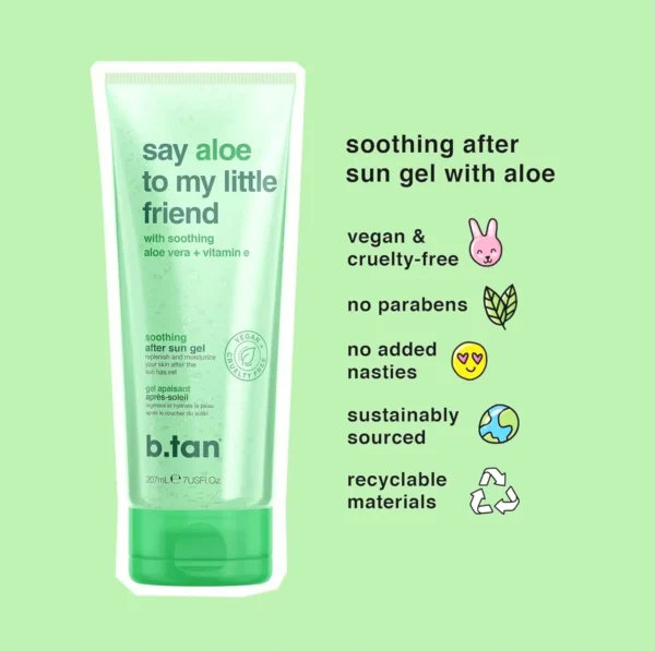 Aloe Vera Gel for Face & Skin - Super Moisturizing, Soothing Post-Sun Lotion
