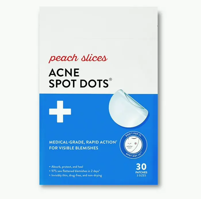 Peachy Slices Acne Dots: Hydro Patch Pimple Stickers (Vegan)