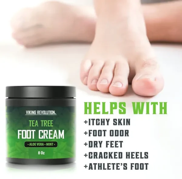 Tea Tree Feet Balm for Cracked Feet with Mint (8oz)