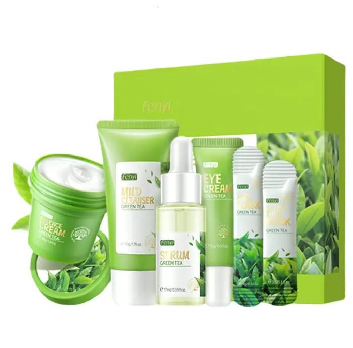Green Tea Skincare Set, 19-In-1 Collection for Girls