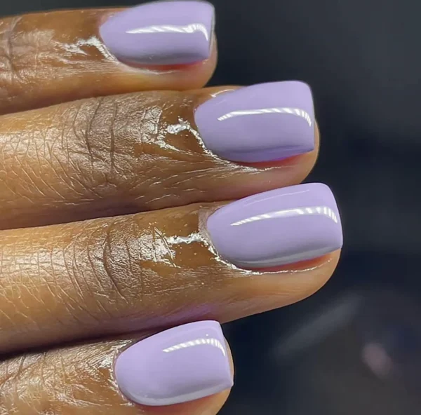 Twenty-Four Pieces Light Purple Press-On Fingernails