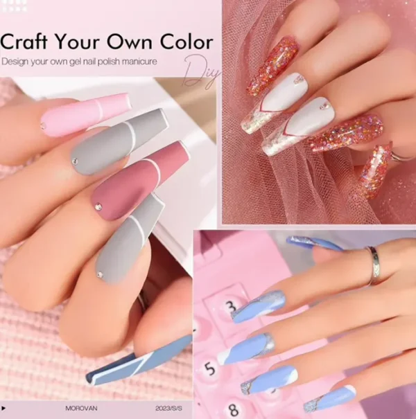 Expert Nail Lacquer Kit: Variety with U V/LED and Tools