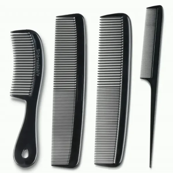 Mars 4-Piece Professional Comb Set - USA Made Styling Combs