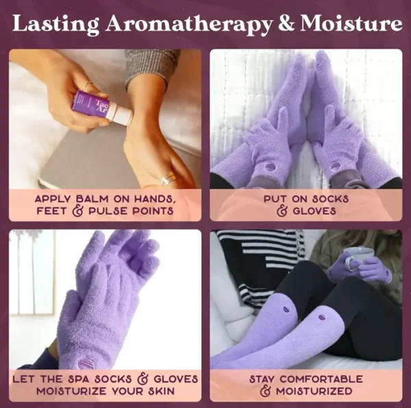 Purple Valley Fuzzy Footwear & Handwear Relaxation Set
