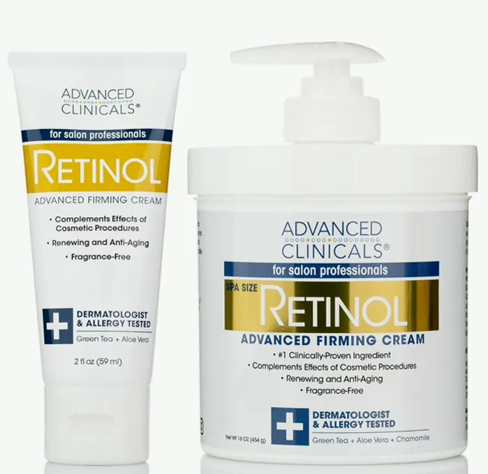 Advanced Clinicals Vitamin A Skin Moisturizer, Facial & Body Lotion, 16 Oz + 2 Oz Travel