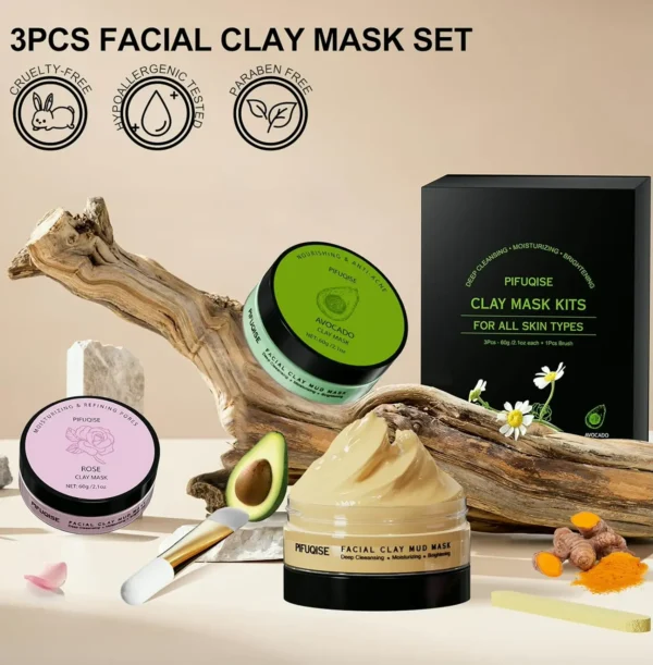 Face Mask Set - Turmeric Vit C, Rose Mud