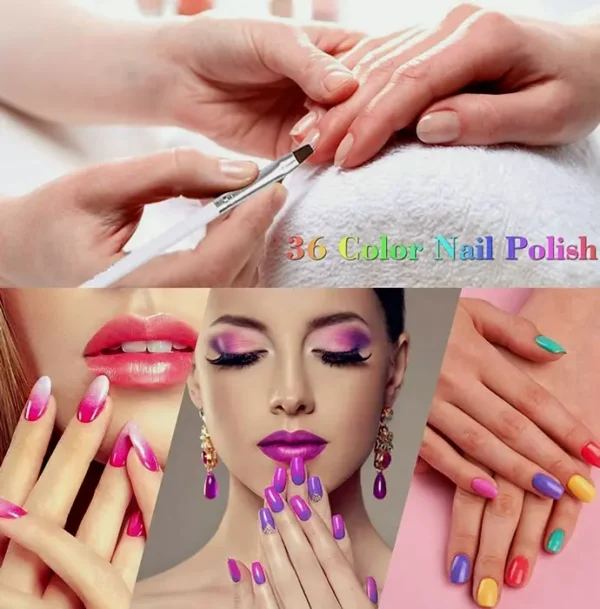 36 Colors Gel Nail Set Including Brush
