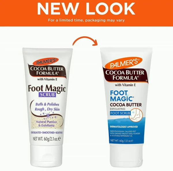 Palmer's Brand Chocolate Butter Foot Magic Exfoliator with Vitamin E for Dry Feet