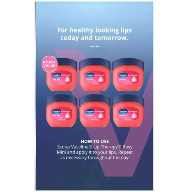 Vaseline Lip Therapy Rosy Pout Mini (Pack of 6)