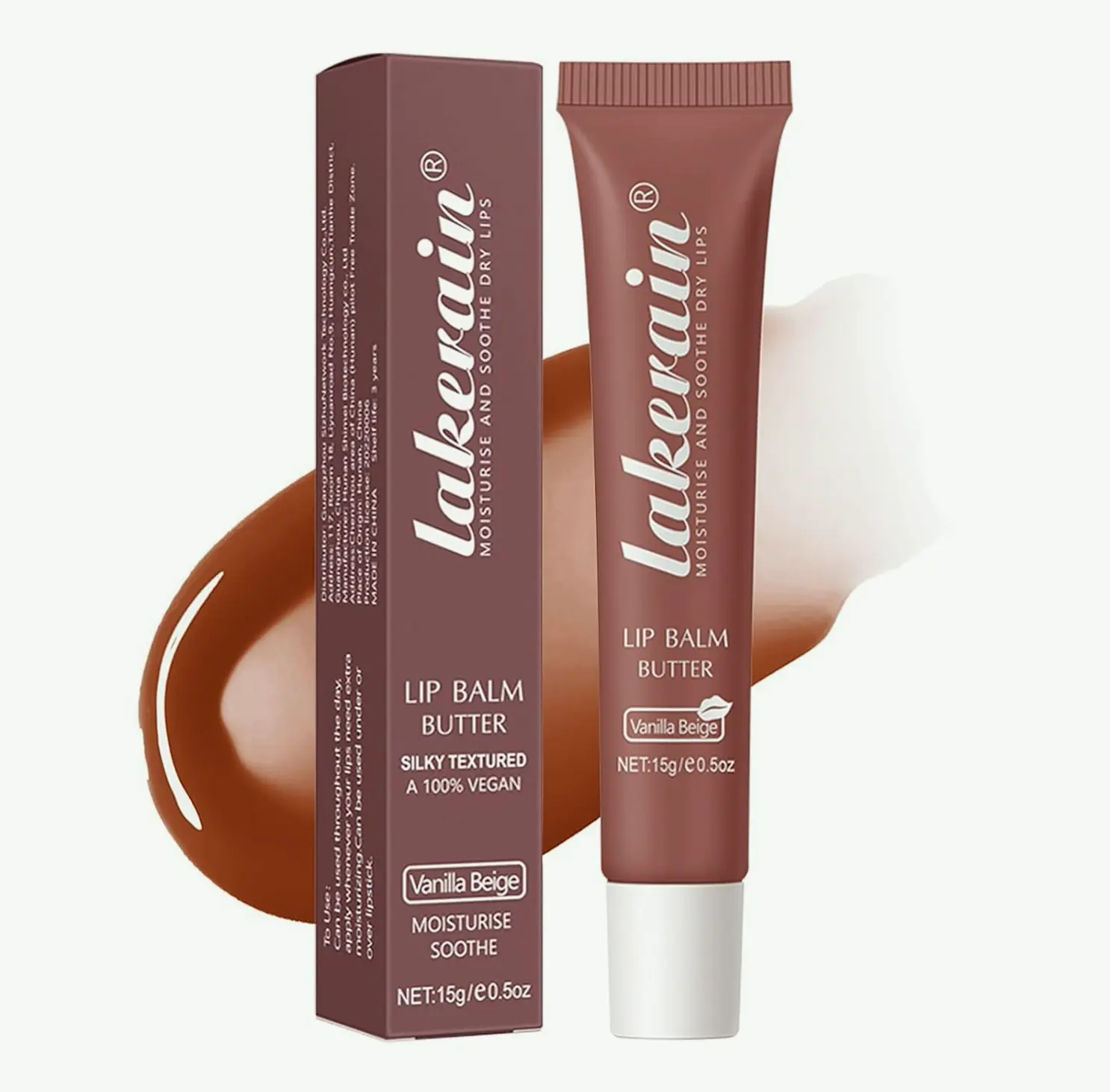 Lip Balm Moisturizer Treatment, Day/Night Use, Vanilla Beige