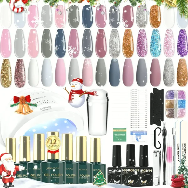 Expert Nail Lacquer Kit: Variety with U V/LED and Tools
