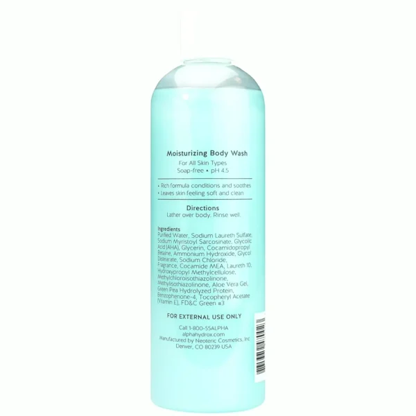 Alpha Skin Care Moisturizing Cleanser | Glycolic AHA | Twelve Fl Ounces